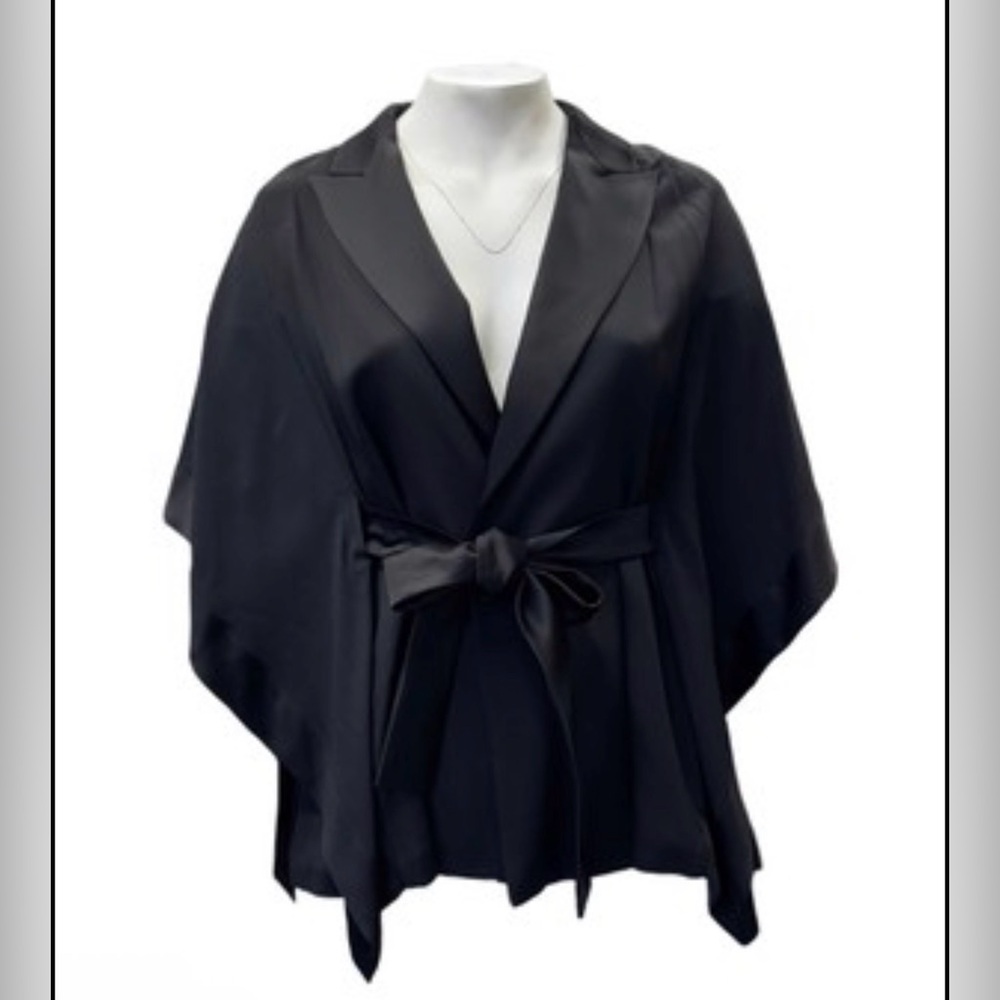 Marina Rinaldi Elegante Flavia Frisottino Wrap Jacket -NWT 16- missing belt